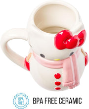 Load image into Gallery viewer, Hello Kitty Holiday Snowman Sculpted Mug
