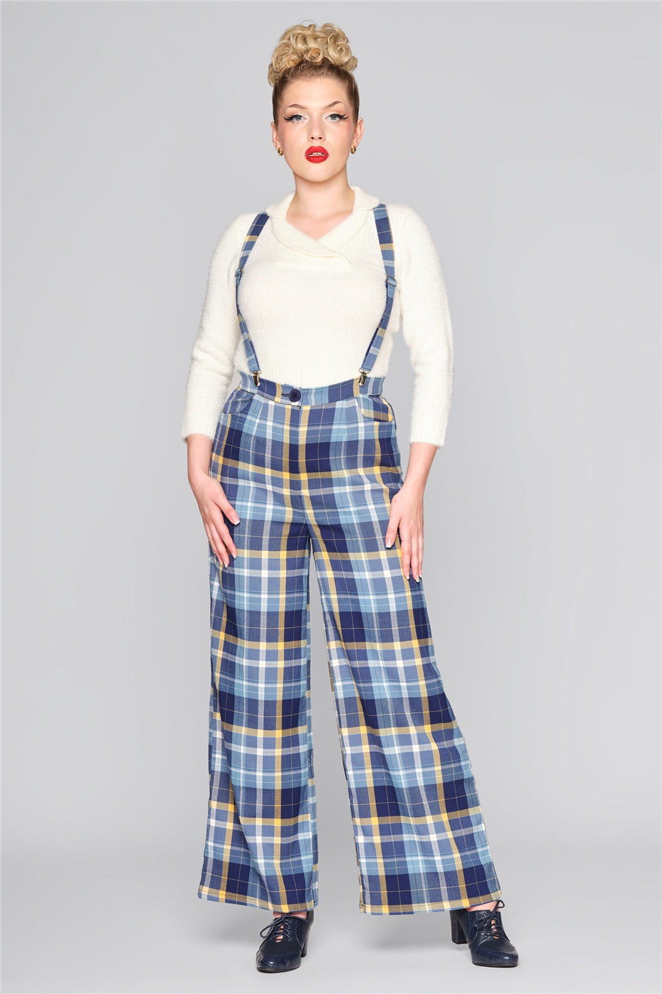 Black Check Trousers by BEAMS PLUS on Sale