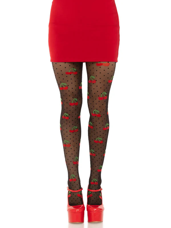 Cherry Polka Dot Tights