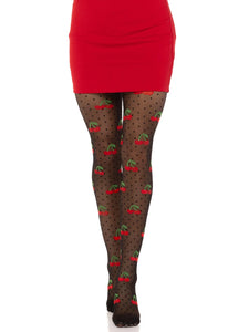 Cherry Polka Dot Tights