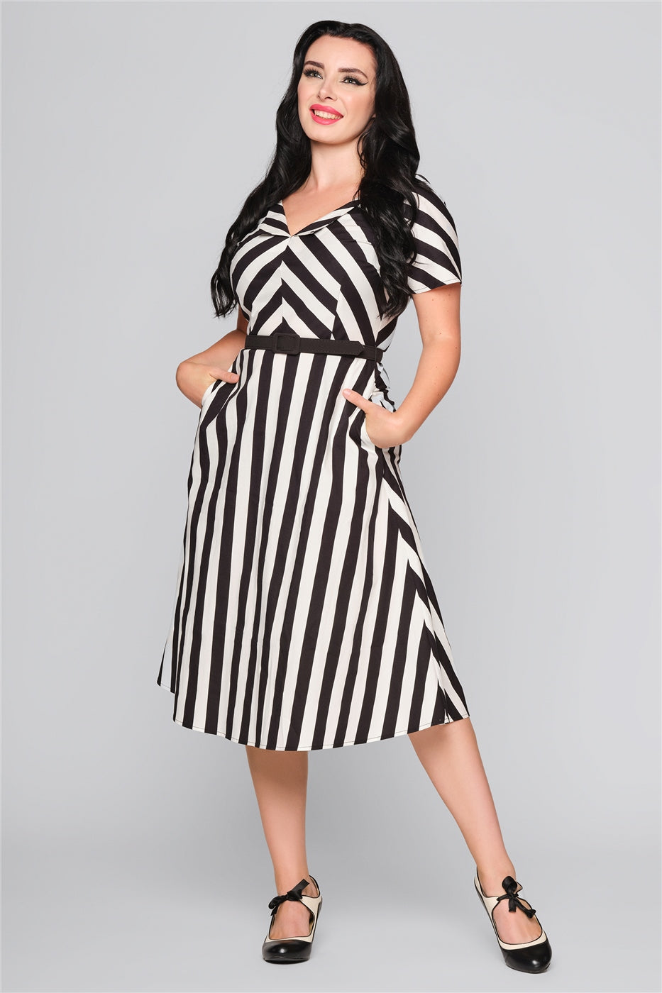 pin up fashion plus size dress Unique Vintage Plus Size Emerald & Pumpkin Pin Cotton Swing Dress