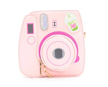 Load image into Gallery viewer, Pretty Pink Instant Camera Novelty Handbag
