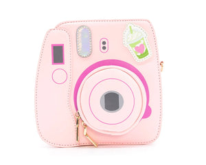 Pretty Pink Instant Camera Novelty Handbag