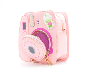 Pretty Pink Instant Camera Novelty Handbag