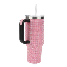 Load image into Gallery viewer, Pink Bling Rhinestone Stainless Steel Tumbler
