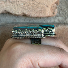 Load image into Gallery viewer, Turquoise Howelite Lightning Bolt Statement Ring

