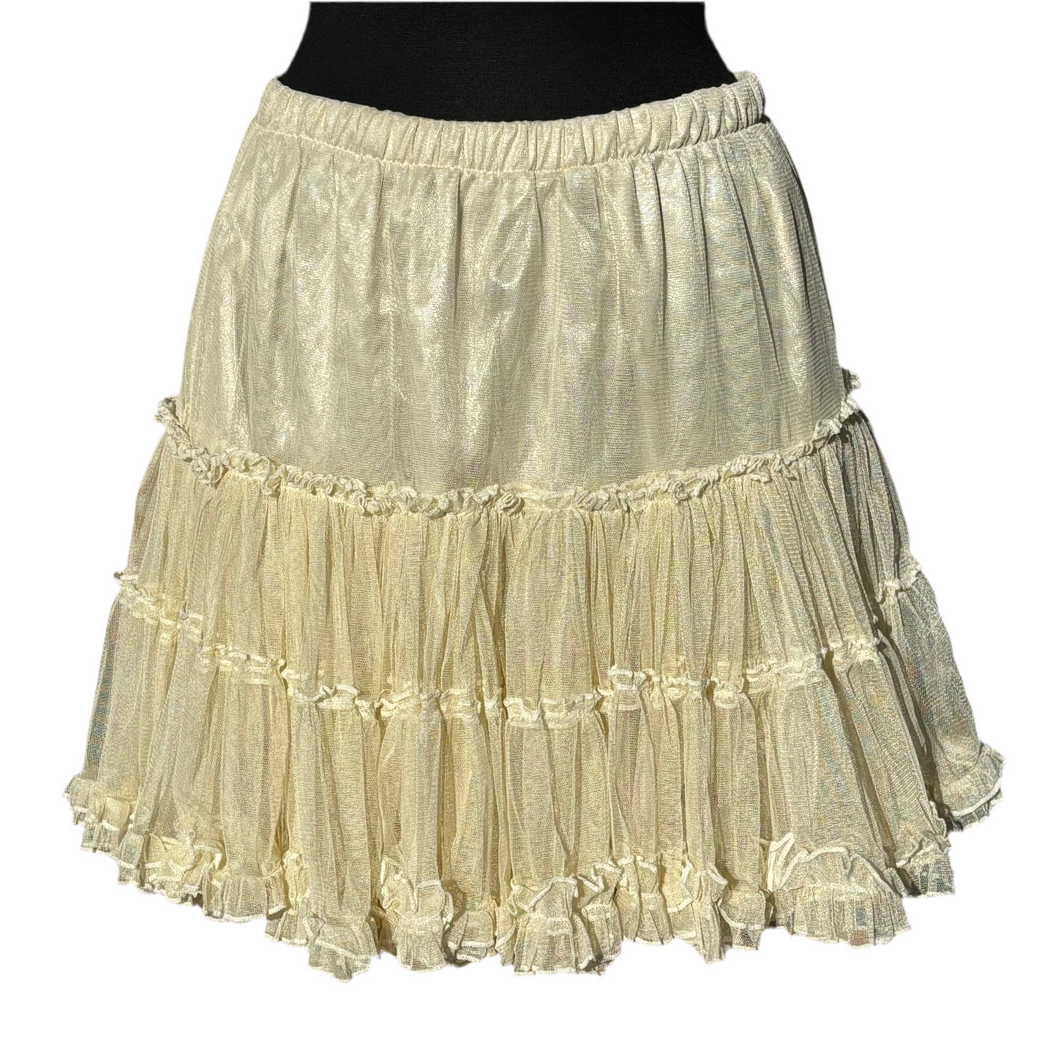 Mini Cream Petticoat Skirt