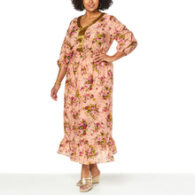 Load image into Gallery viewer, Antique Rose Softness Floral Maxi Dress
