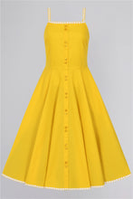 Load image into Gallery viewer, Morgana Yellow Swing Dress
