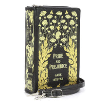 Load image into Gallery viewer, Pride and Prejudice Floral Book Purse
