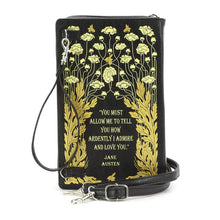 Load image into Gallery viewer, Pride and Prejudice Floral Book Purse
