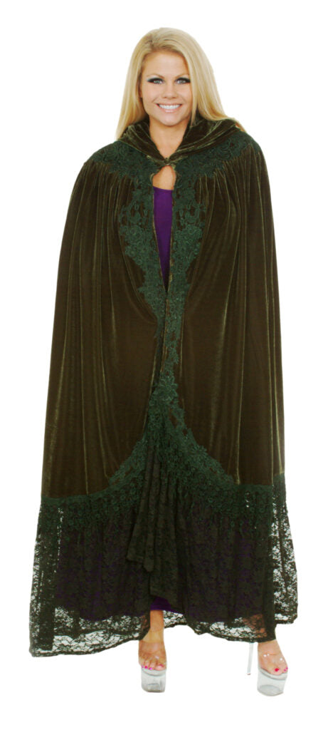 Olive Victorian Lace Cape