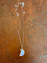 Load image into Gallery viewer, Opalite Crescent Moon Dainty Pendant Necklace- More Styles Available!
