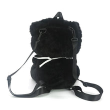 Load image into Gallery viewer, Lace Collared Tuxedo Cat Plush Backpack
