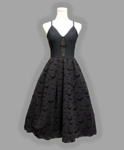 Load image into Gallery viewer, Bram Bat Velvet Flocked Bandage Fit and Flare Dress
