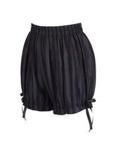 Load image into Gallery viewer, Dark Gray and Black Striped Bloomer Shorts
