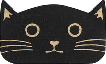Load image into Gallery viewer, Black Cat Shaped Coir Door Mat
