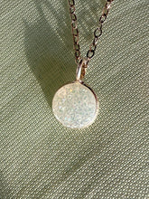 Load image into Gallery viewer, Rainbow Druzy Silver Dainty Pendant Necklace
