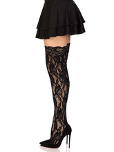 Load image into Gallery viewer, Rose Lace Thigh High Stocking Socks
