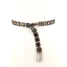 Load image into Gallery viewer, Jewel Encrusted Brass Fashion Belt
