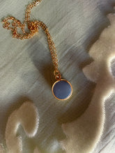 Load image into Gallery viewer, Gunmetal Druzy Dainty Pendant Necklace
