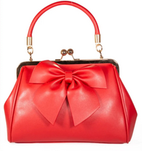 Load image into Gallery viewer, Red Lockwood Bow Kisslock Purse
