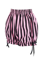 Load image into Gallery viewer, Pink and Black Striped Bloomers Shorts
