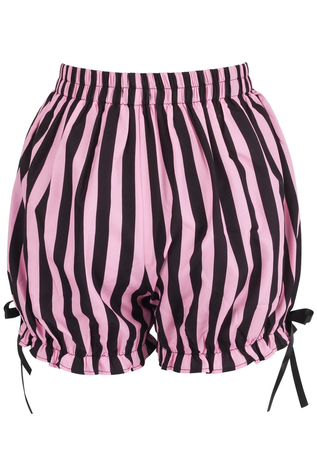 Pink and Black Striped Bloomers Shorts
