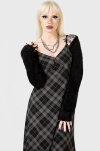 Alwina Tartan Maxi Slip Dress