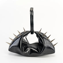Load image into Gallery viewer, Spiked Out For A Walk Black Convertible Shoulder Purse
