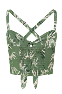 Green Aurora Bamboo Crop Top