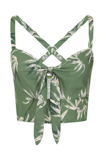 Green Aurora Bamboo Crop Top