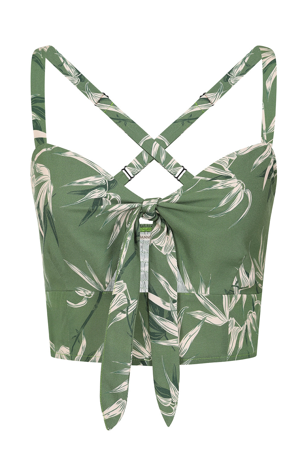 Green Aurora Bamboo Crop Top