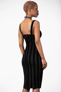 Back From The Dead Striped Bodycon Dress