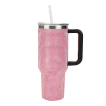 Load image into Gallery viewer, Pink Bling Rhinestone Stainless Steel Tumbler
