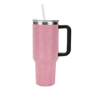 Pink Bling Rhinestone Stainless Steel Tumbler