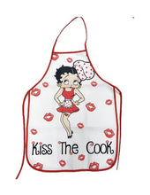 Load image into Gallery viewer, Betty Boop &quot;Kiss the Cook&quot; Apron
