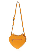 Load image into Gallery viewer, Spookster Orange Jack O Bat Heart Purse
