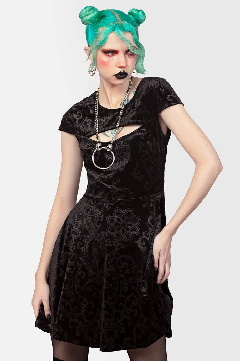 Velvet sales keyhole dress