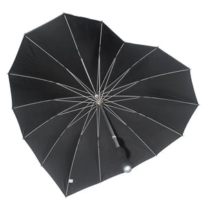 Black Heart Shaped Umbrella Parasol