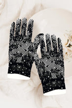 Load image into Gallery viewer, Stone Embellished Black Lace Gloves

