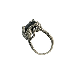 Black Stone Bowie Ring