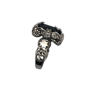 Black Stone Bowie Ring