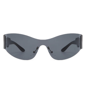 Cyberpunk Y2K Mirrored Shield Sunglasses- More Styles Available!
