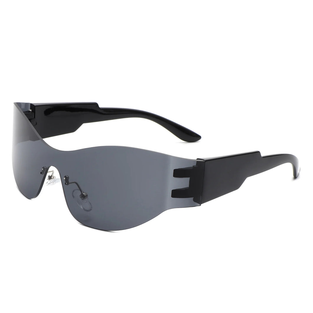 Cyberpunk Y2K Mirrored Shield Sunglasses- More Styles Available!