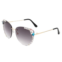 Load image into Gallery viewer, Floral Corner Rhinestone Tinted Sunglasses- More Styles Available!

