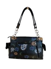 Load image into Gallery viewer, Black Sugar Skull All Over Print Shoulder Purse
