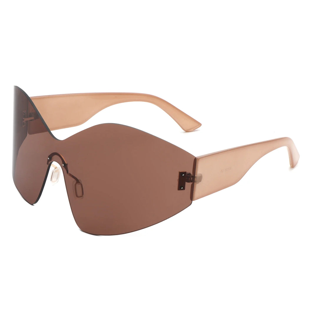 Rimless Wraparound Y2K Sport Sunglasses- More Styles Available!