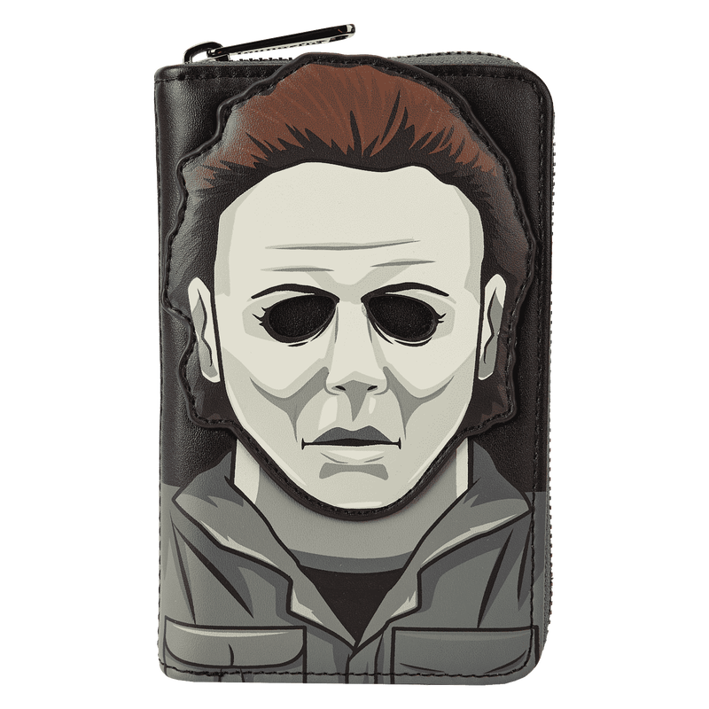 Halloween Michael Myers Glow Mask Cosplay Zip Around Wallet