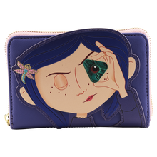 Load image into Gallery viewer, Coraline Stars Cosplay Glow Zip-Around Wallet
